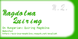 magdolna quiring business card